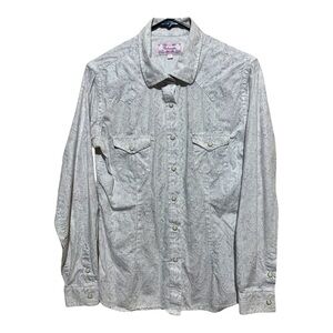 Women’s Panhandle Paisley Western Core Snap Down Long Sleeve Sz Medium